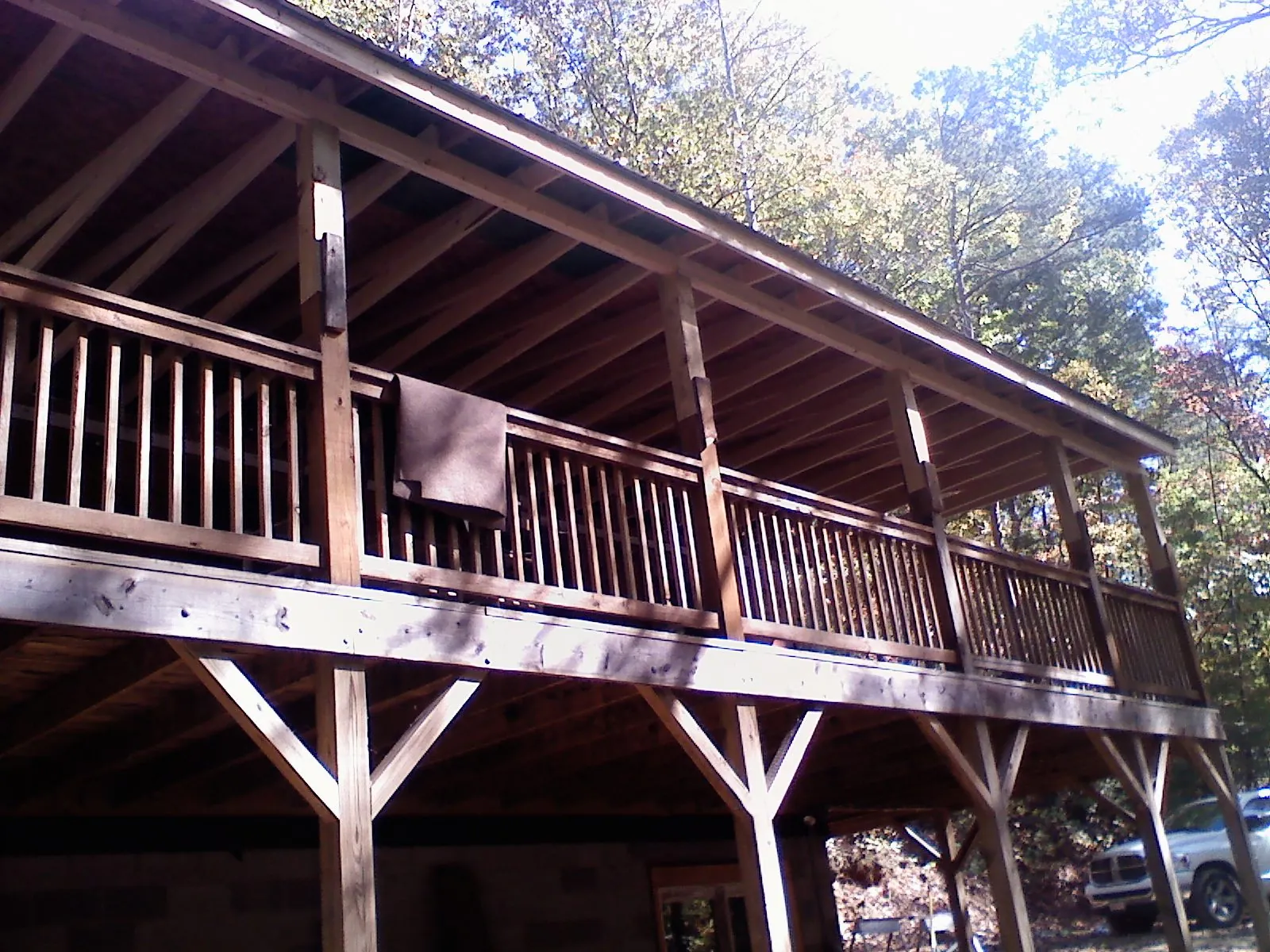 Timber framing under a new elevated porch and deck — Roof Leak Repair in Lyndonville by Roofing Brothers